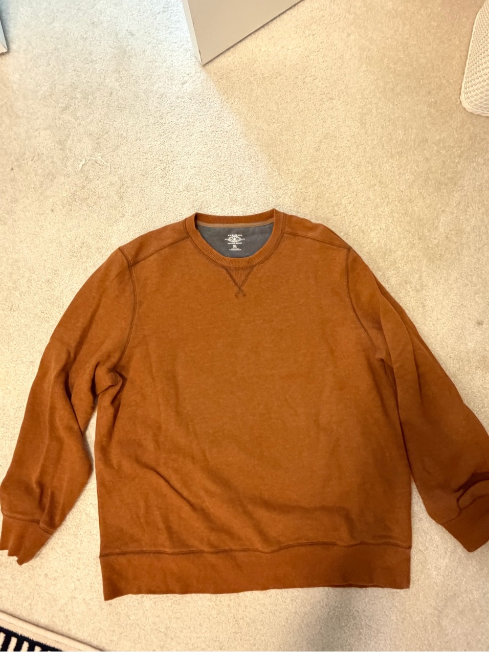 G.H. Bass & Co. Men's Crewneck Sweater in Burnt Orange